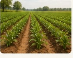 Open field crop rows