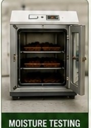 Laboratory oven used for moisture testing